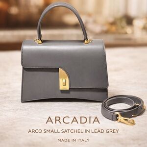 Arcadia Arco Small Satchel - Lead Grey
